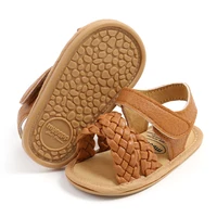 Baby  Girls Hook And Loop Sandals, Lightweight Non-Slip Comfy Crib Shoes For Newborn Infant, Summer 4