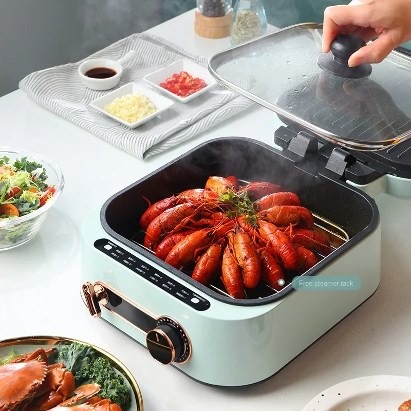 Home Steak Pancake Pizza Oven Deepen Crepe Maker Electric Baking Pan Double-sided Heating BBQ Grill  Pancake Maker Multi Cooker 2