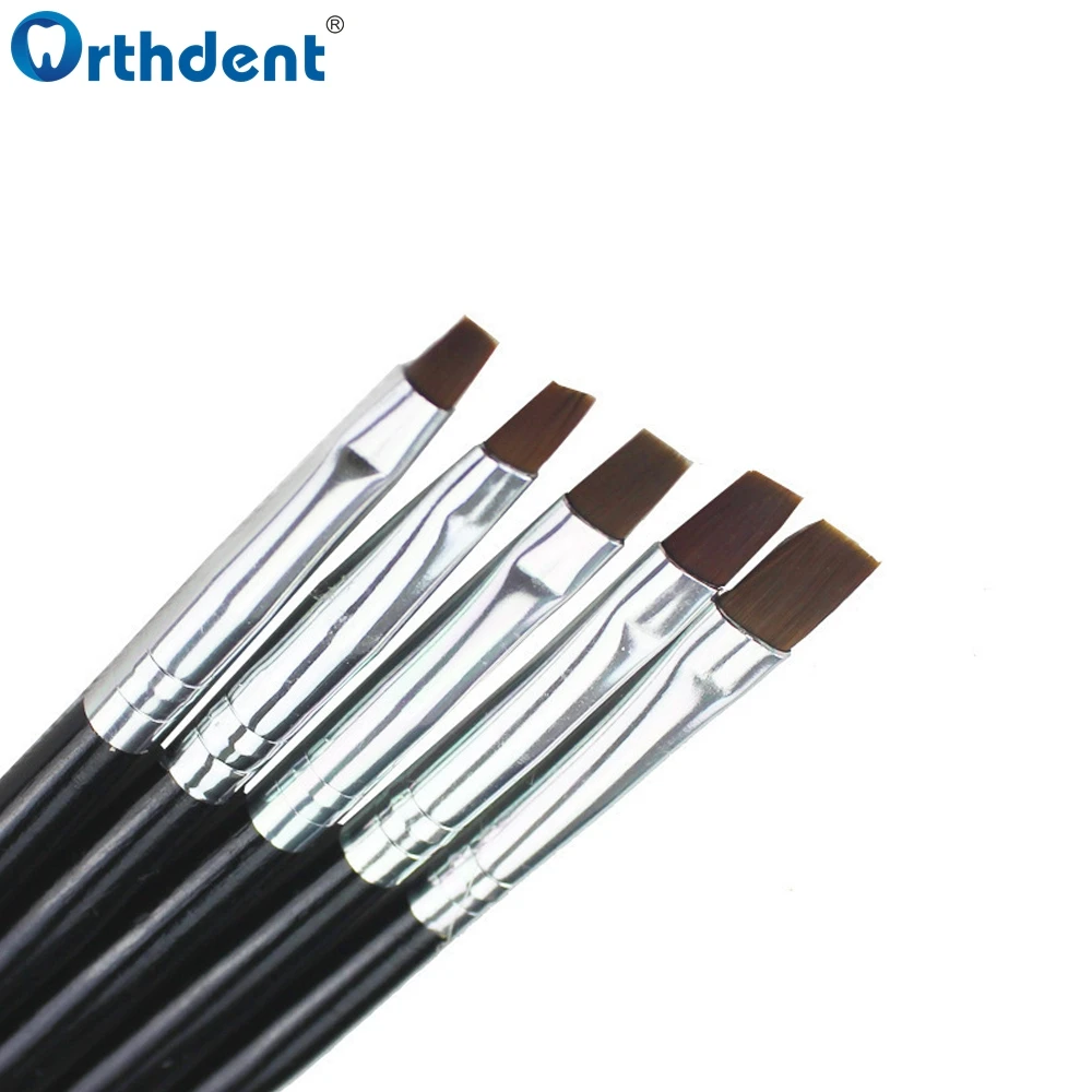 Dental Resin Brushes 5 Pcs Dentistry Shaping For Adhesive Porcelain Teeth Composite Cement Adhesive Dentist Oral Tools