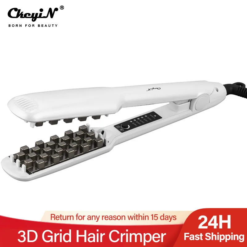 Ckeyin Unisex Hair Volumizing Iron Ceramic Hair Crimper 3d Fluffy  Corrugated Curler Waves Corn Splint Brushes Bouffant Flat Iron - Hair  Curler - AliExpress