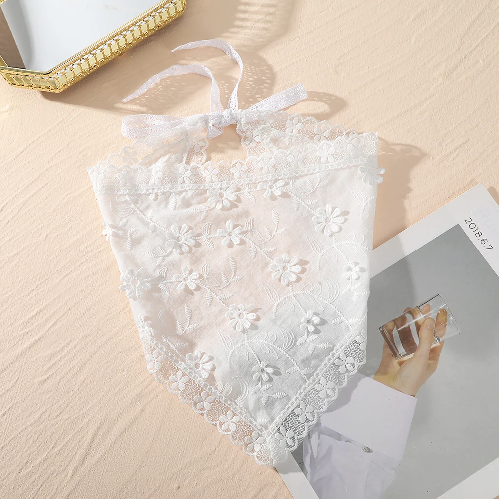 white floral print headscarf