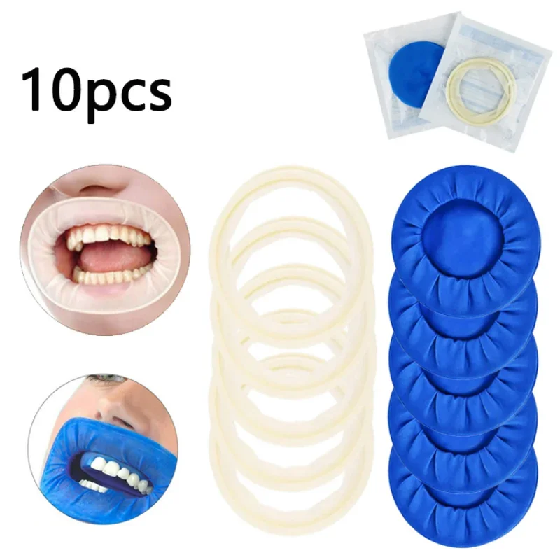 Denspay 1/5/10 pcs Dental O Shape Mouth Opener Rubber Sterile Mouth Opener Oral Cheek Expanders Retractor Rubber Mouth Opener