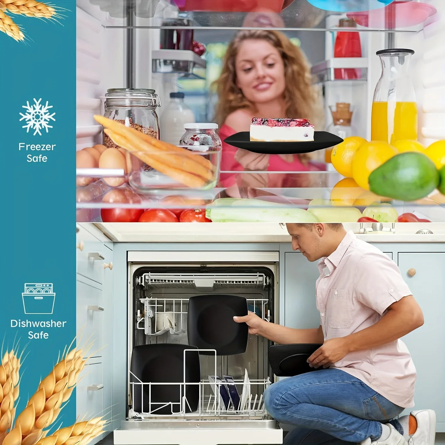 32-Teiliges Kunststoff-Geschirrset – Langlebig, Spülmaschinenfest, Mikrowellengeeignet, Stapelbar, Inklusive Speiseteller, Salatteller, Snackschalen S6937F75B891C41C28A00861E045B477Da