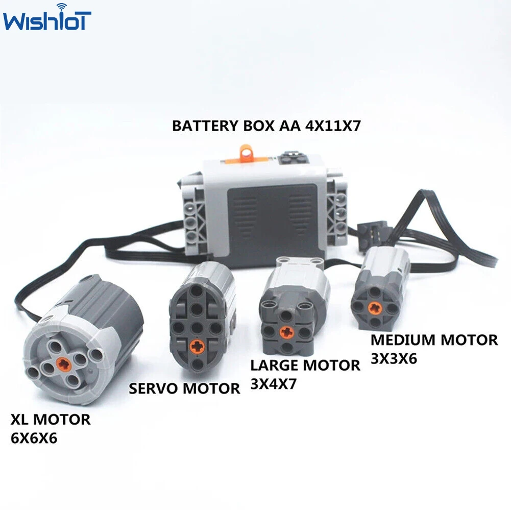 5Pcs Moc Power Functions Pack 8881 Aa Battery Box 8883 88803 8882 88804 M L Xl Servomotore Per Legoeds Building Blocks Train Car