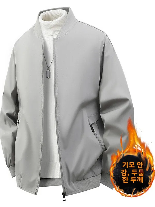 두꺼운 플리스 야구 재킷 남성 캐주얼 따뜻한 외투 슬림 효과 가을 겨울 레저 의류 플러스 사이즈 코트