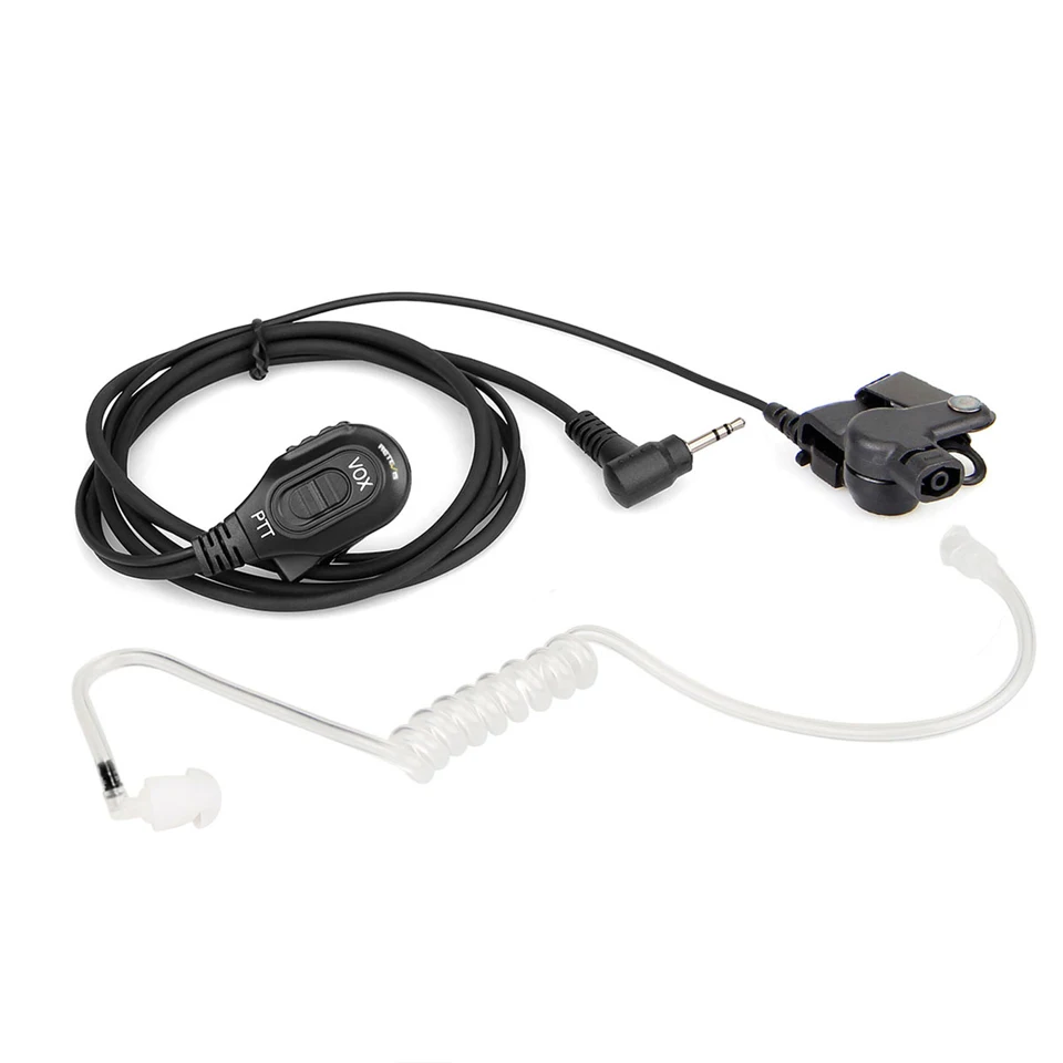 EA101M RT45 Walkie Talkie Headset 2pcs 1Pin Air Acoustic Tube Radio Earpiece VOX