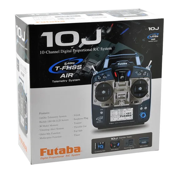 Original NEW in box Futaba T10J 10J 10-Channel 2.4GHz 2.4G Air T-FHSS S-FHSS Radio Transmitter R3008SB receiver TX RX for RC thumbnail 4