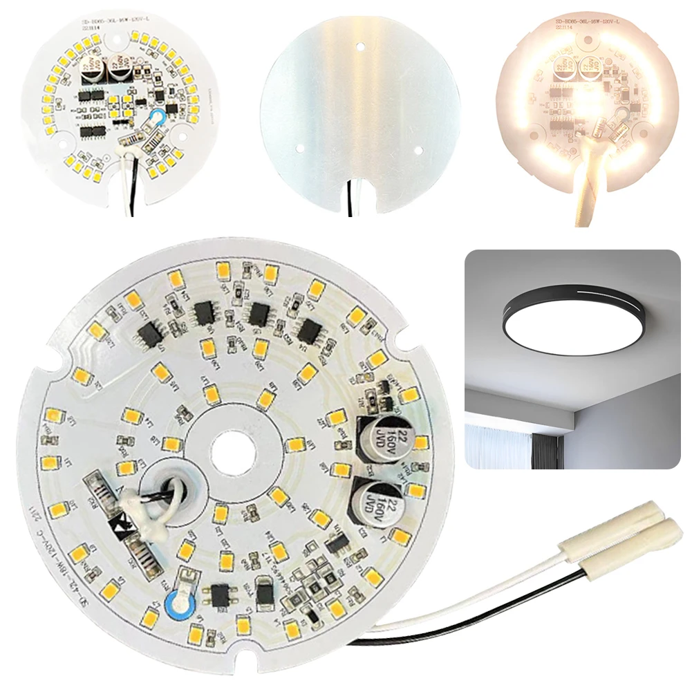 Ceiling Light LED Panel 220V-240V Replacement LED Module 3000-6500K Dimmable Round Lamp Ring Retrofit Board Light Source