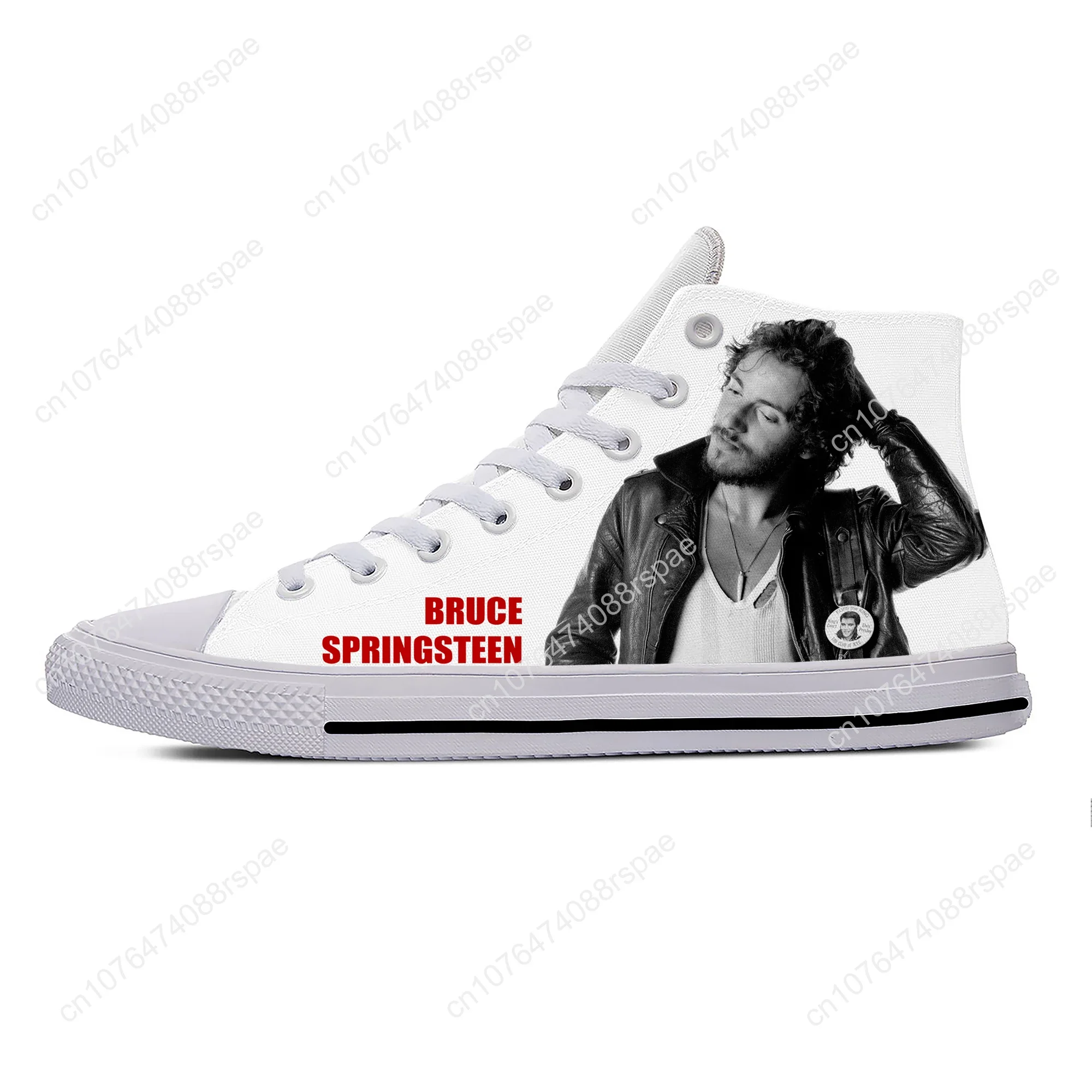 Born To Run High Top Sneakers Bruce Springsteen Mens Womens Teenager Casual Shoes Canvas Running 3D Print Shoes Lightweight shoe