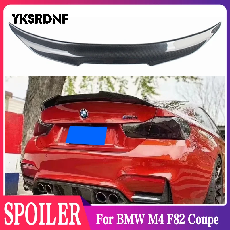 

For BMW M4 F82 Coupe PSM style carbon fiber Spoiler Car Rear Boot Lip Wing 2014-2020