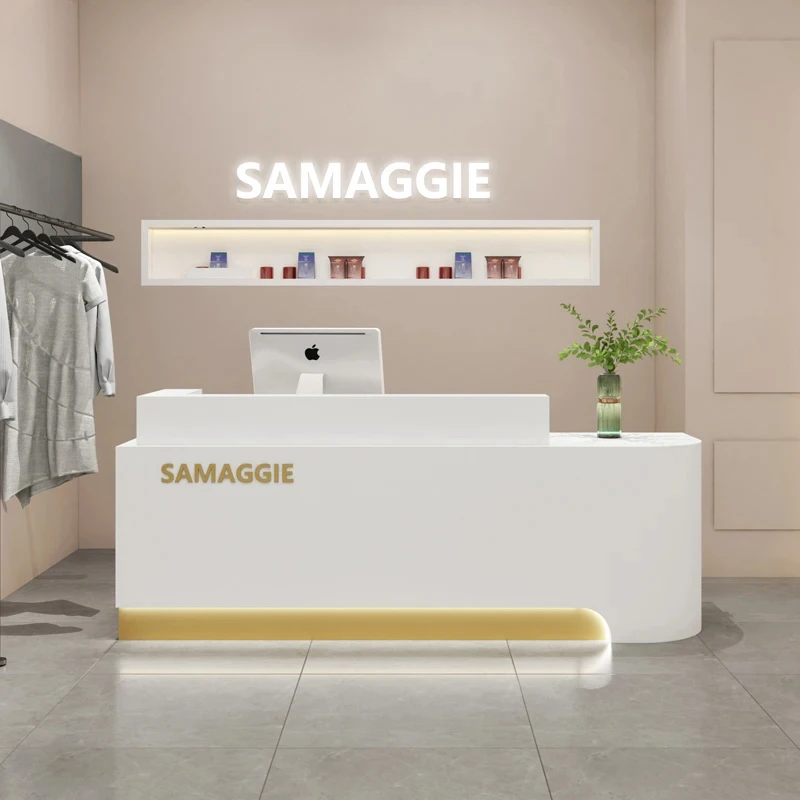 Podi Reception Ufficio Checkout Front Computer Service Desk Shop Counter Gaming Scrivania Per Mobili Da Salone Uficio