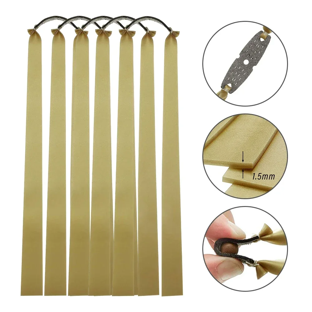 5Pcs Powerful Hunting Outdoor Kit Catapult Latex Tape Replacement Accessory Natural Rubber Flat Elastic Band For Slingshot