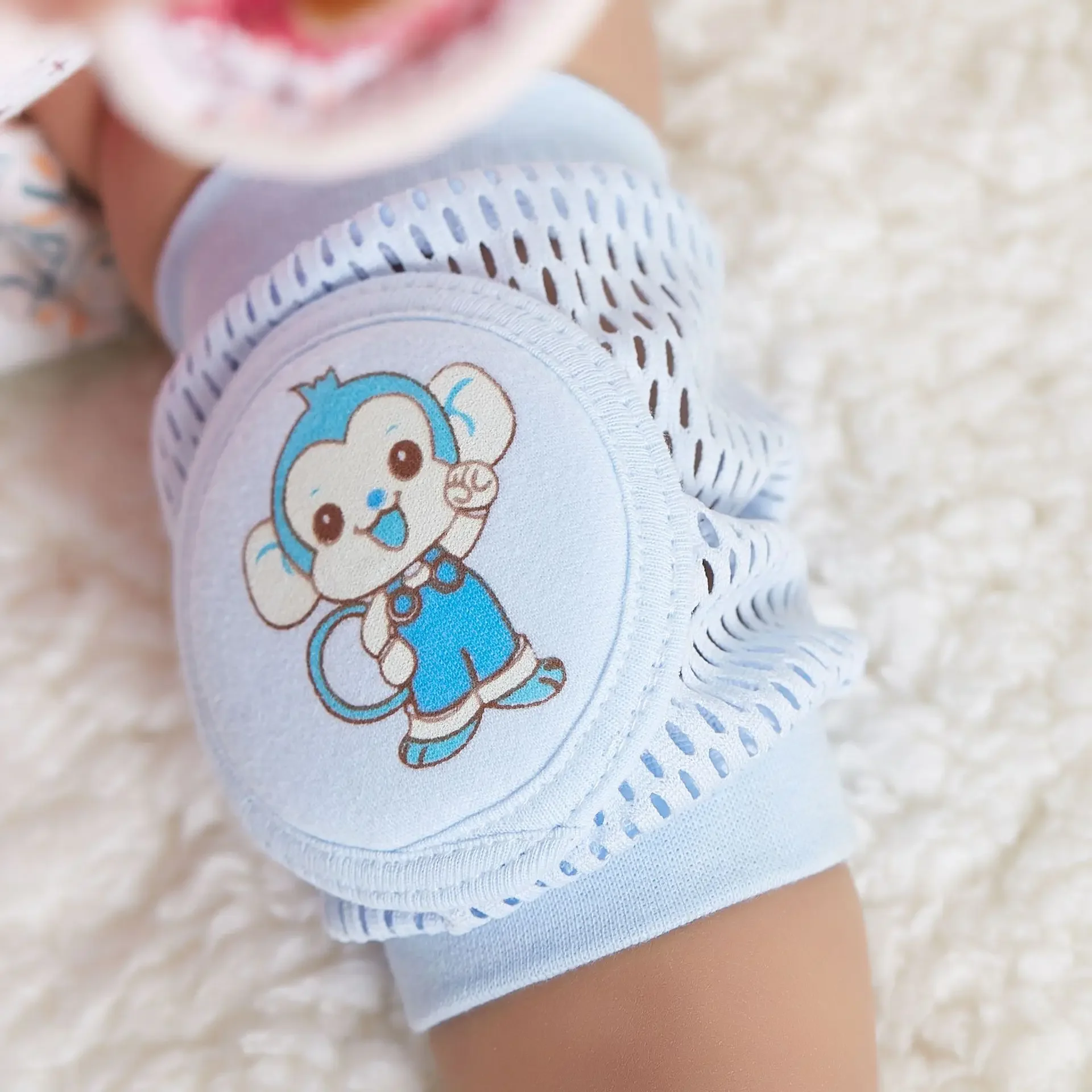 Baby Knee Pads Kids Girl Boy Crawling Elbow Toddlers Baby Knee Pads Safety Mesh Kneepad Protector Leg Warmer Cushion Legging Infants Children