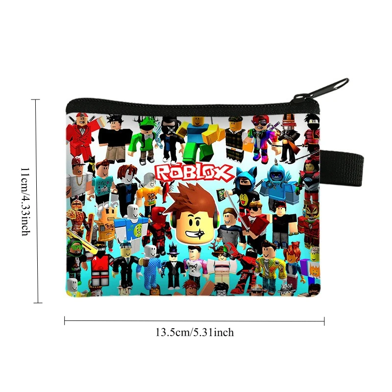Roblox Coin Purse Wallet Kawaii Cartoon Anime Portable Money Coin Storage Bag Cute Mini Card Purses Key Organiser Gifts