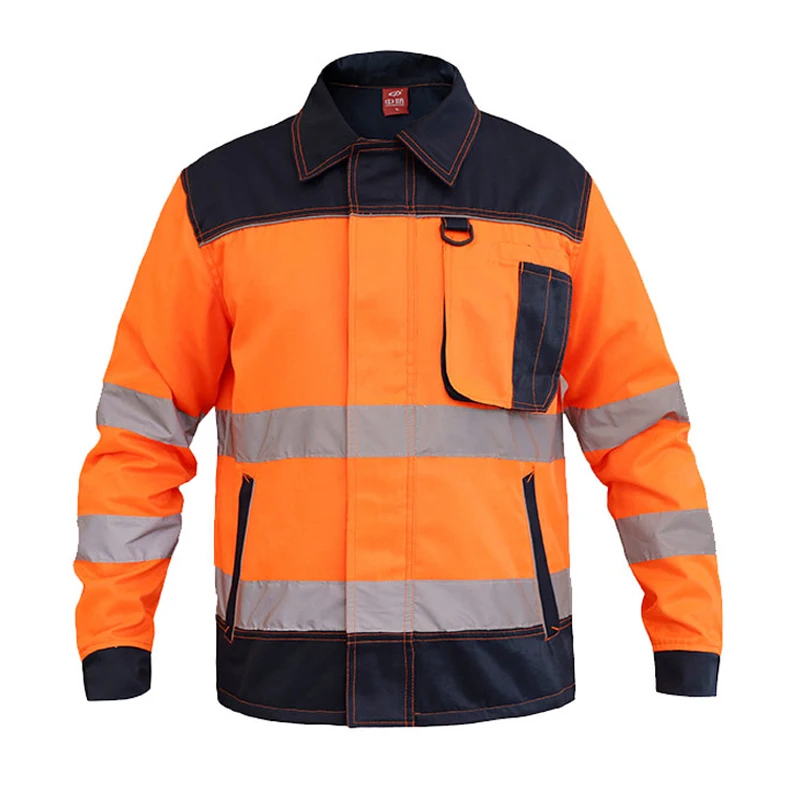 Reflektierende orange Jacke für die Arbeit Arbeits jacke für