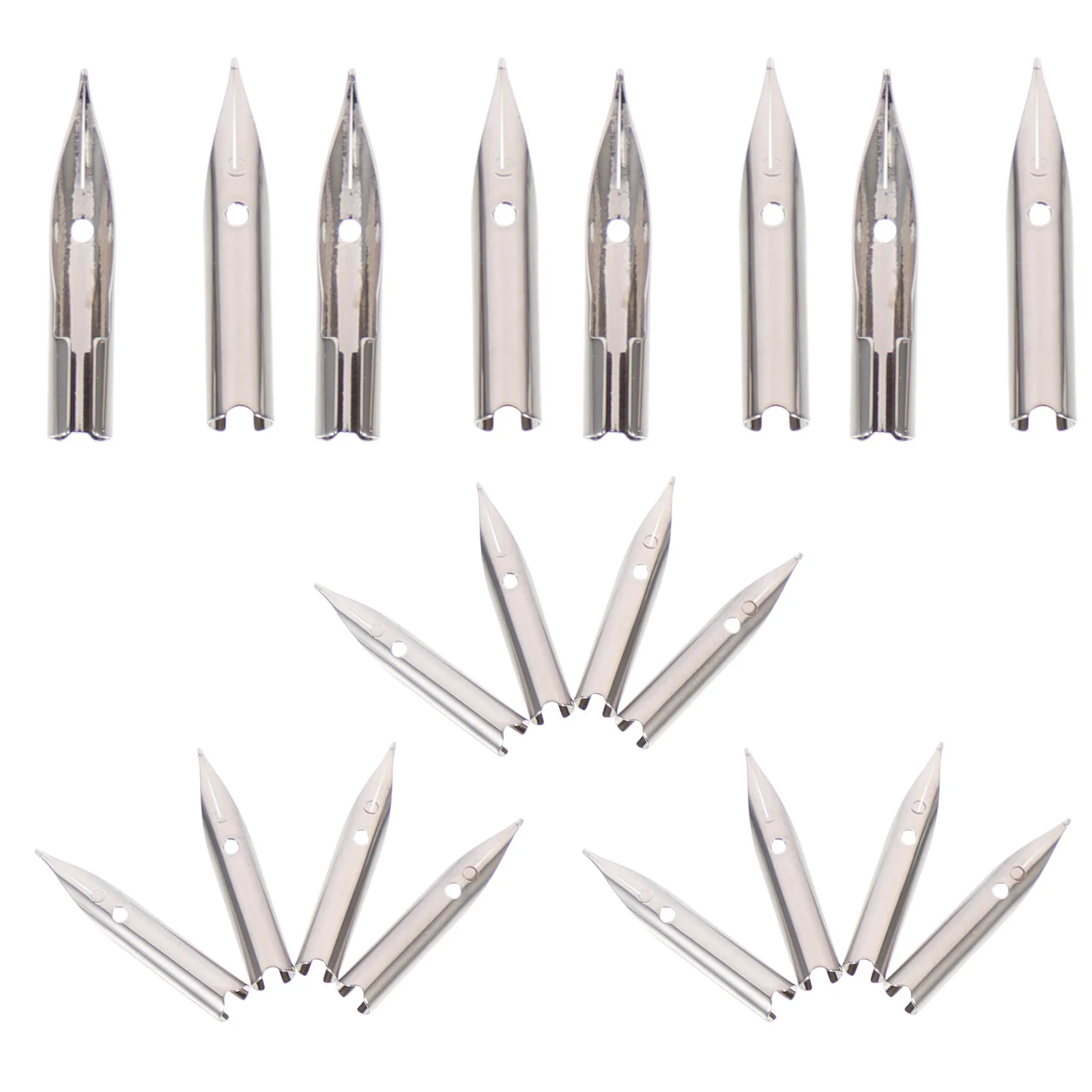 

20 Pcs Fountain Pen Spare Replacement Nibs Students Favor Stationery Supplies Metal Supply