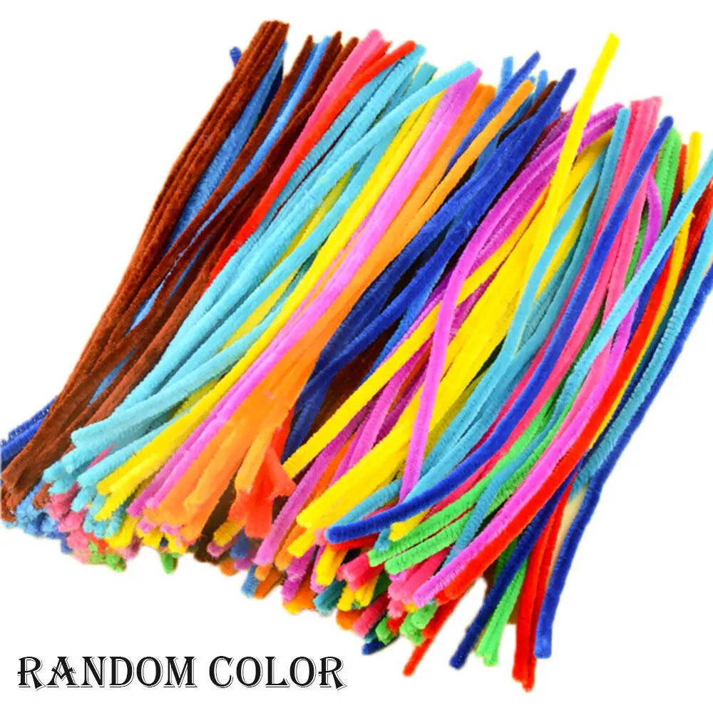 100Pcs Pipe Cleaners Fuzzy Sticks Soft Twist Bar Various Artworks Squid  Pipe Cleaners Craft Chenille Stems Home Supply - AliExpress