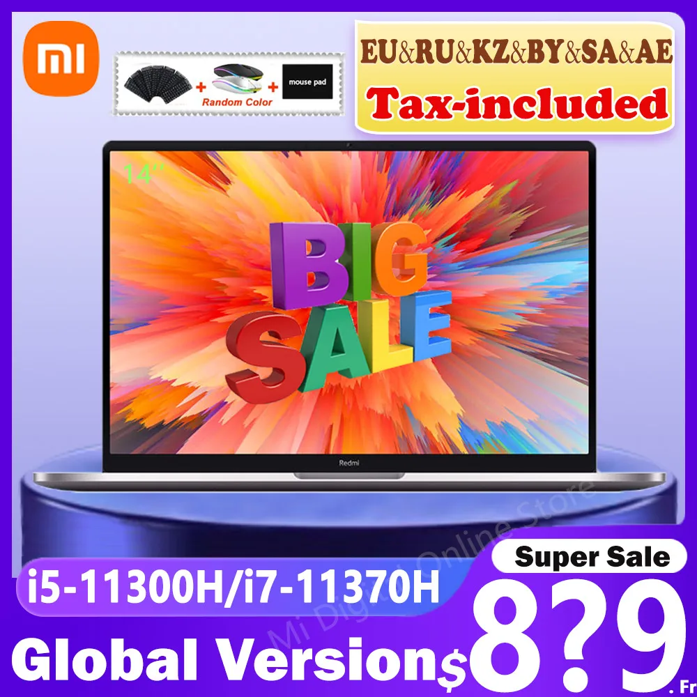 Ноутбук Xiaomi Redmibook Pro14 планшетофон ультрабук ноутбук 14 дюймов 16 ГБ ОЗУ 512 Гб SSD