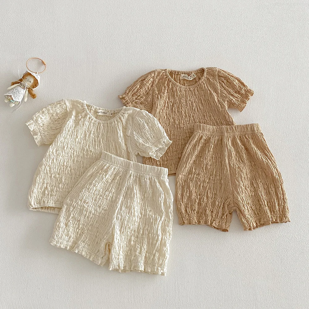 Baby Boys T-shirt Summer Set Fashion Kids Clothes Short sleeve Vacation Casual Wear Cotton Tops Shorts Suit Children's clothing - 4