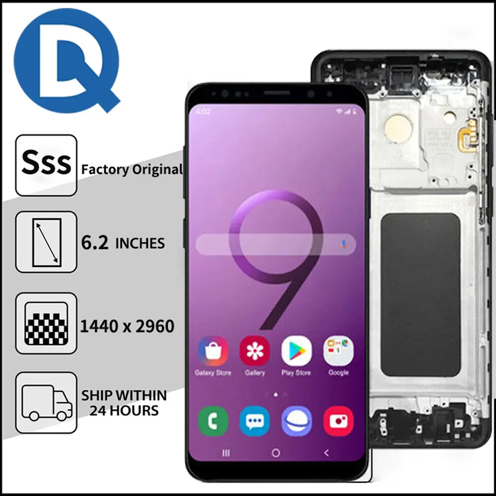 

6.2 Inch Original LCD Display For Samsung Galaxy S9+,Display Touch Screen Digitizer Replacement Quality Touch Screen For SM-G965