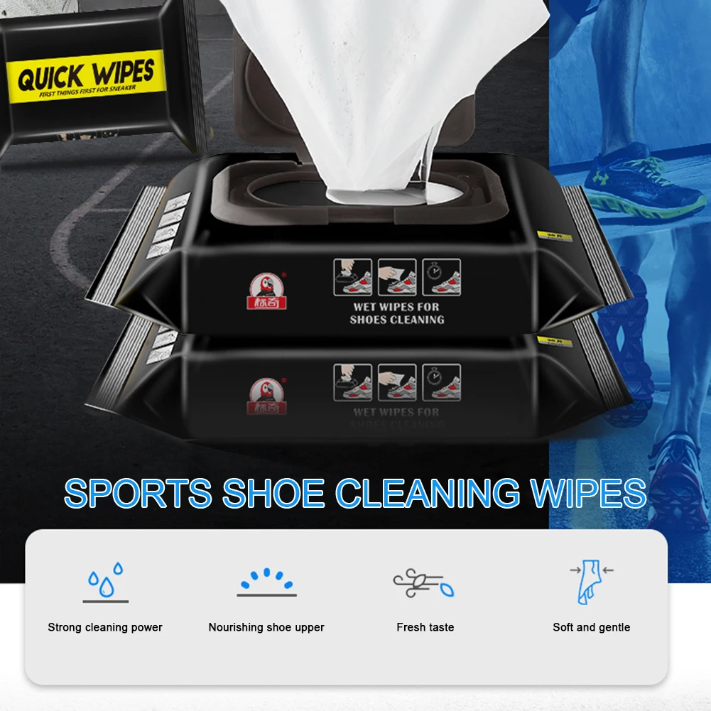Wash Free  Wiping Shoes Wet wipes Disposable Effectively Dirt Remover Cloth Portable  Cleaner Cloth for Canvass Shoes Sneakers 5