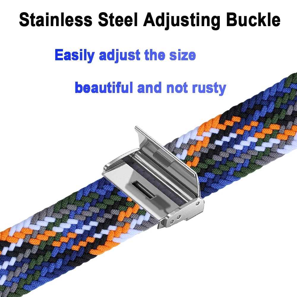 Braided Solo Loop Adjustable Nylon Bracelet Strap