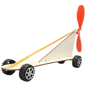 Резиновая лента, мощный автомобиль «сделай сам», научная фантастика, забавный школьный проект, Обучающие игрушки, деревянный ветровой автомобиль ручной работы