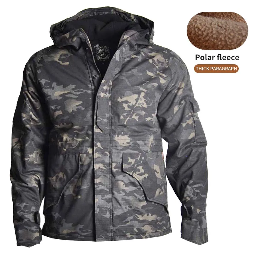 - 21&deg;F Military Tactical Jackets Man Waterproof Windbreaker Hunting Jackets Camping Hiking Cotton Coat Polar Region Men Jacket