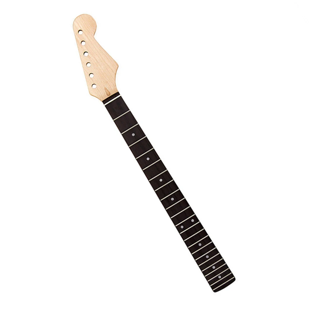 Guitar Neck 22 Frets 25.5inch Maple Wood Dot Inlay Solid Smooth Surface