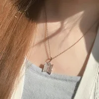 Fashion Necklace with Crystal-tone Zircon Alloy Pendant Gift for Fans - Image 4