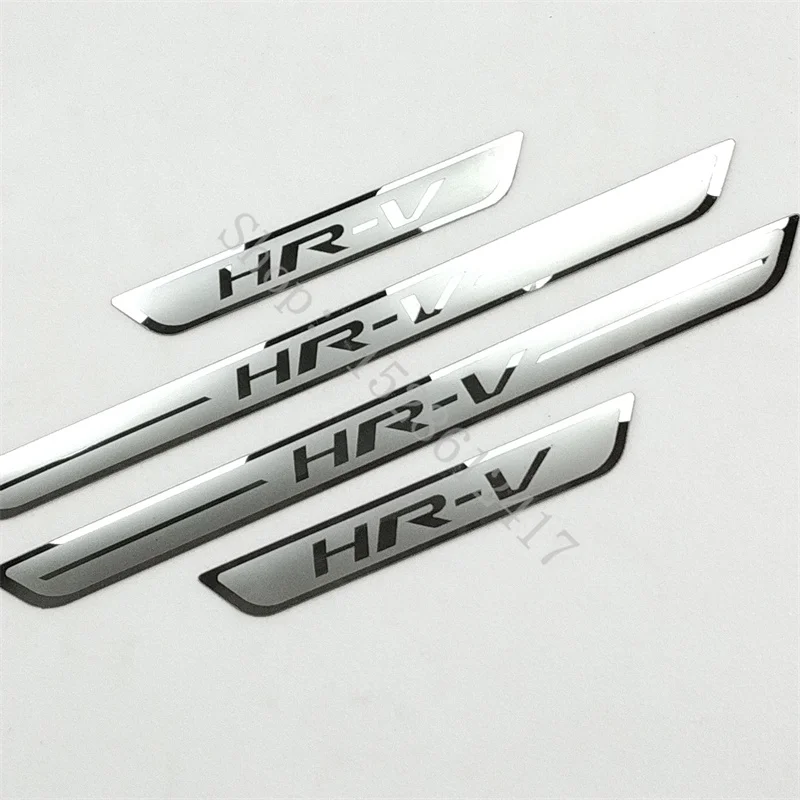 Stainless Steel Scuff Plate Door Sill Guards Thresholds Cover Trims Car Accessories For Honda HRV HR-V Vezel 2014 2015~