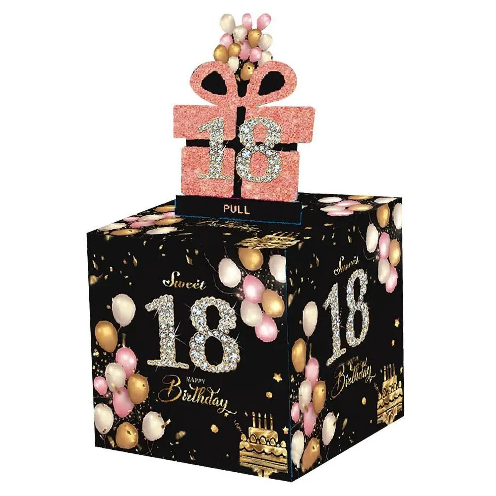 Birthday Card Pop Up 3D, 16 Years with Envelope and Extra Card Inside, Greeting Card for Men and Women (A 16