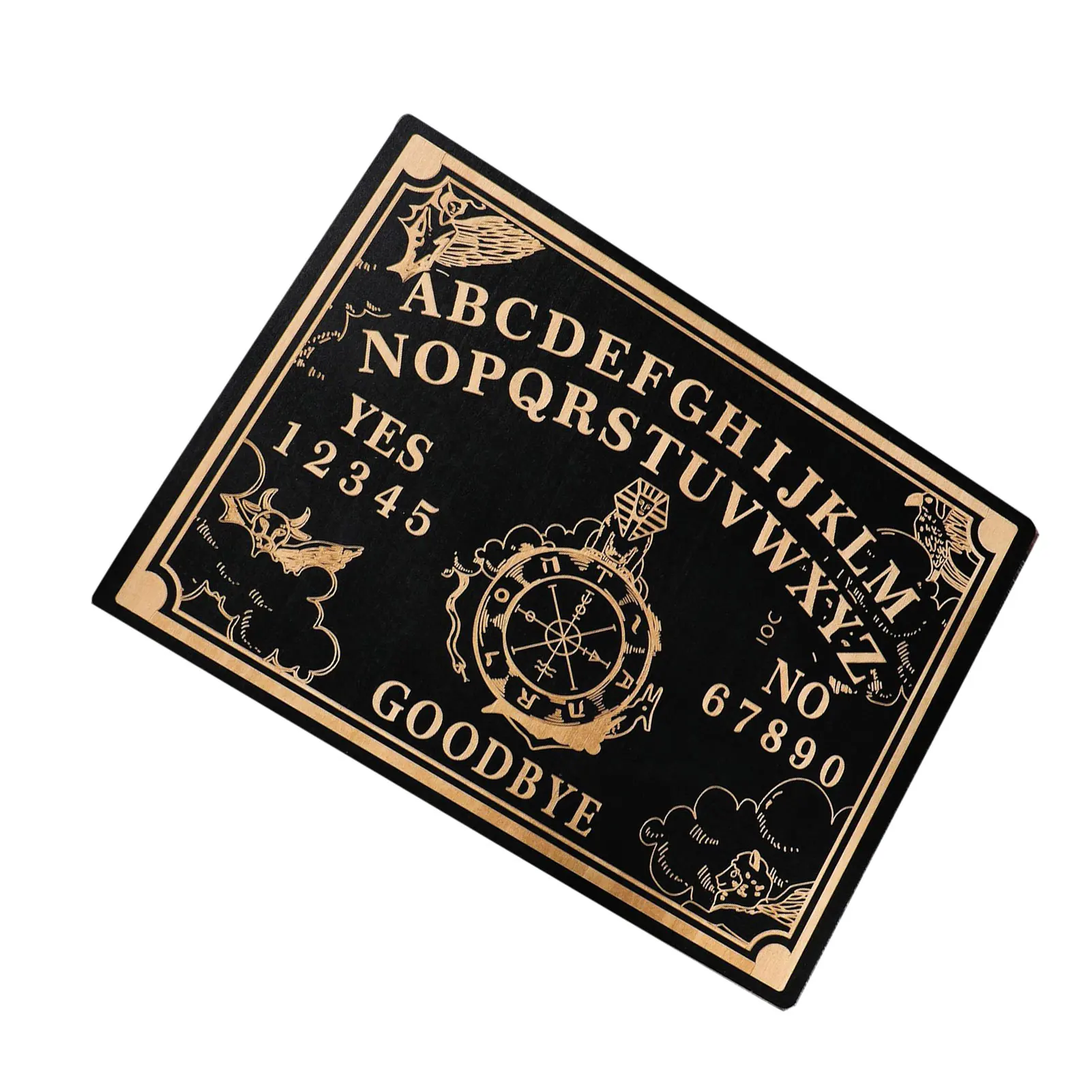 Pendulum Board Wooden Divination Pendulum Board Engraved Magic Board Ouija Metaphysical Message Witch's Pendulum Board Ornament 12in
