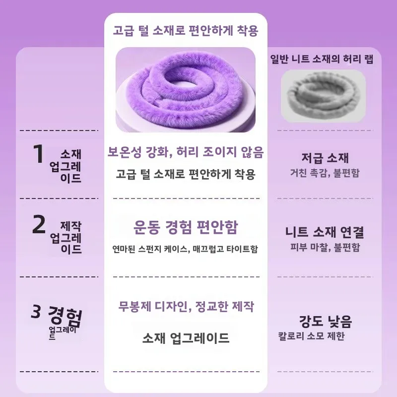 지안위안 헤비듀티 래빗 벨벳 훌라후프 무소음 피부 친화적인 허리 슬리밍 복부 슬리밍 피트니스 짐 장비