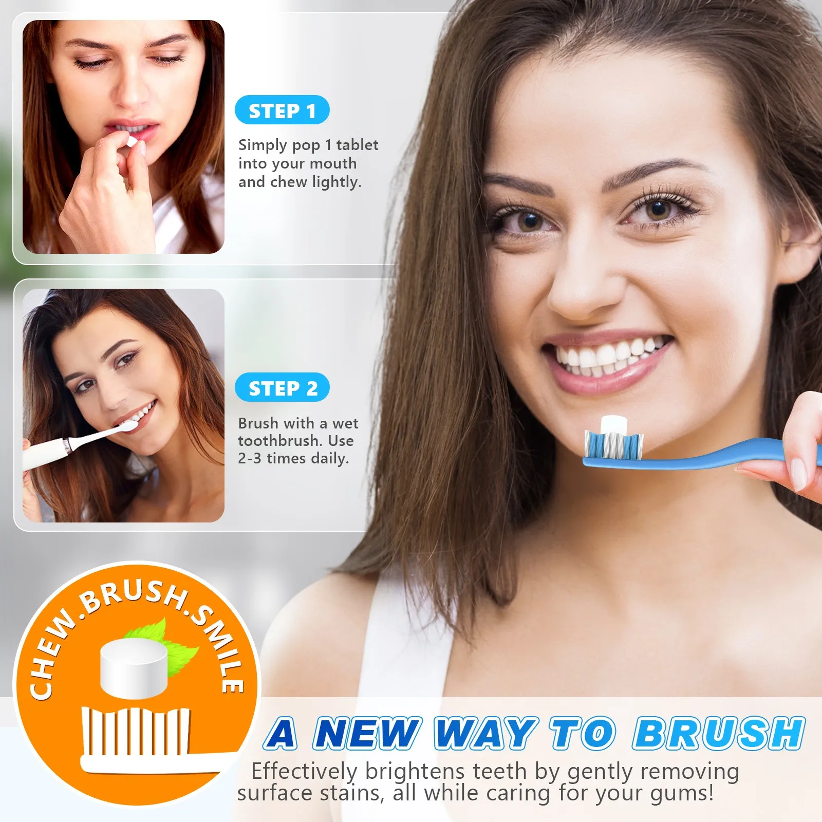 Toothpaste Tablets Nano Hydroxyapatite, Flouride & Plastic Free, Eco & Travel Friendly Remineralize With NHA Hot products