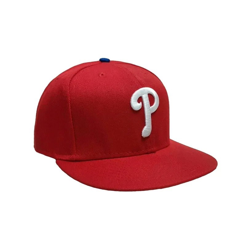 Classic Fitted On Field Game Cap Hat  Men's 2-Tone Flat Bill Blank Solid Color 8 Size Gorras Wholesale