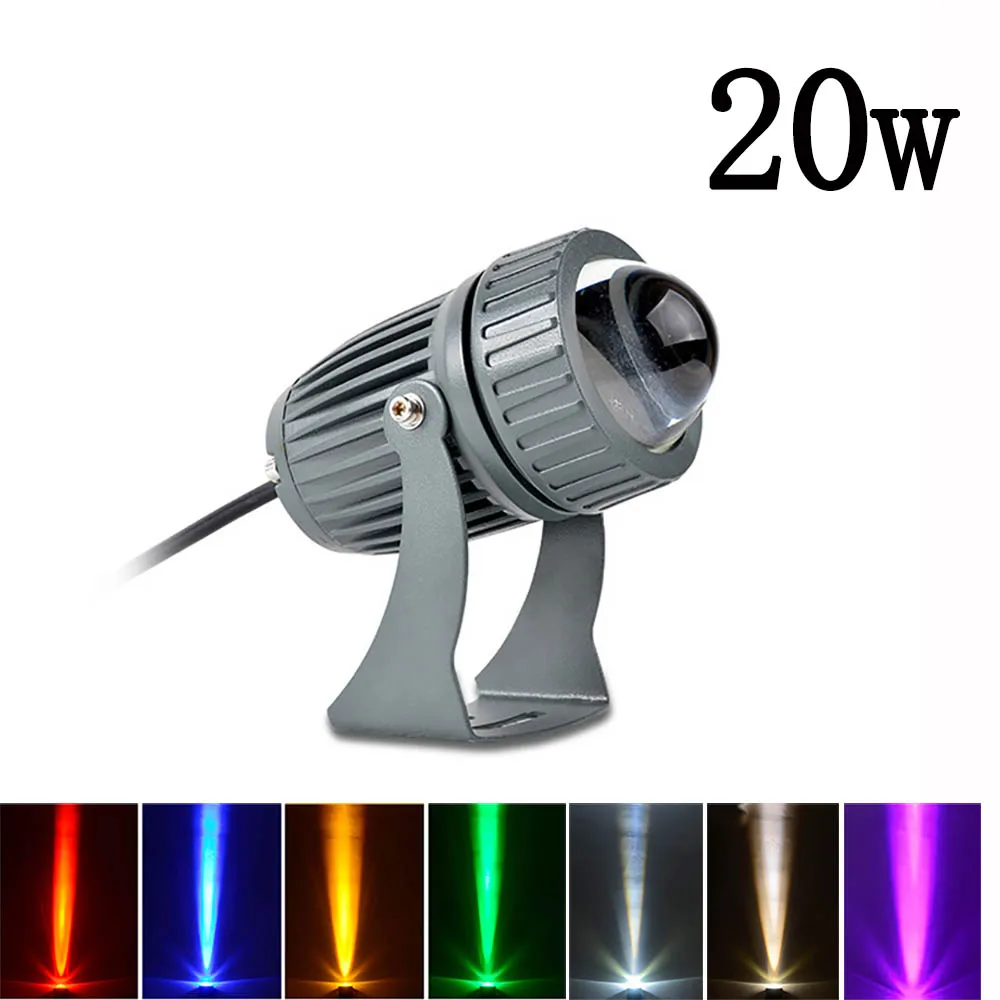 20W Outdoor LED Spotlight AC220V -240V Narrow Beam Angle Waterproof Spotlight Landscape Street Garden Square Floodlight ce radar narrow beam non contact 120ghz high frequency radar water level sensor