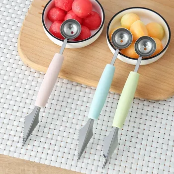 Coltello da intaglio della frutta multifunzione Baller per anguria Gelato Scavare palla Scoop Cucchiaio Baller Cucina Piatti freddi fai da te Strumenti Gadget 1