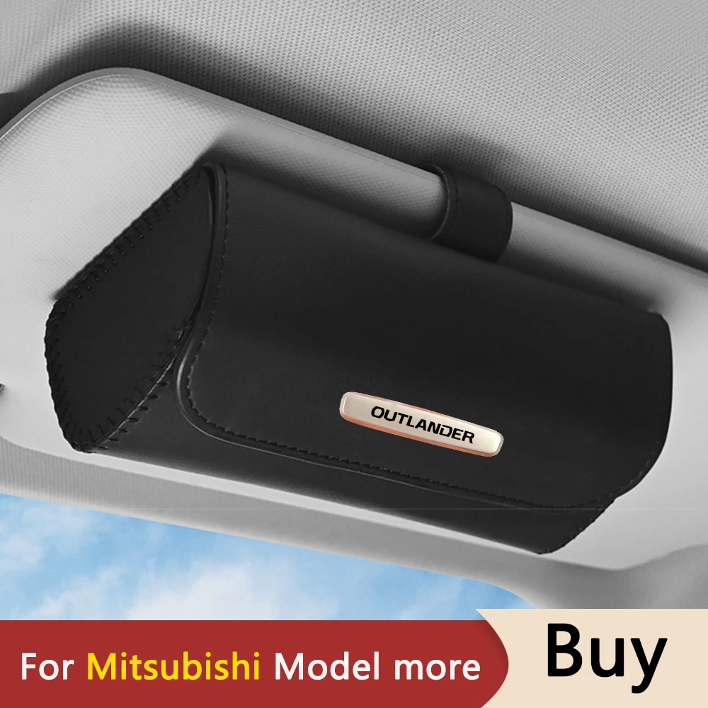 Porta Occhiali Magnetic Car Sun Visor Custodia Per Occhiali Organizer Storage Per Mitsubishi Raider Ralliart Rvr Savrin Shogun Space Star