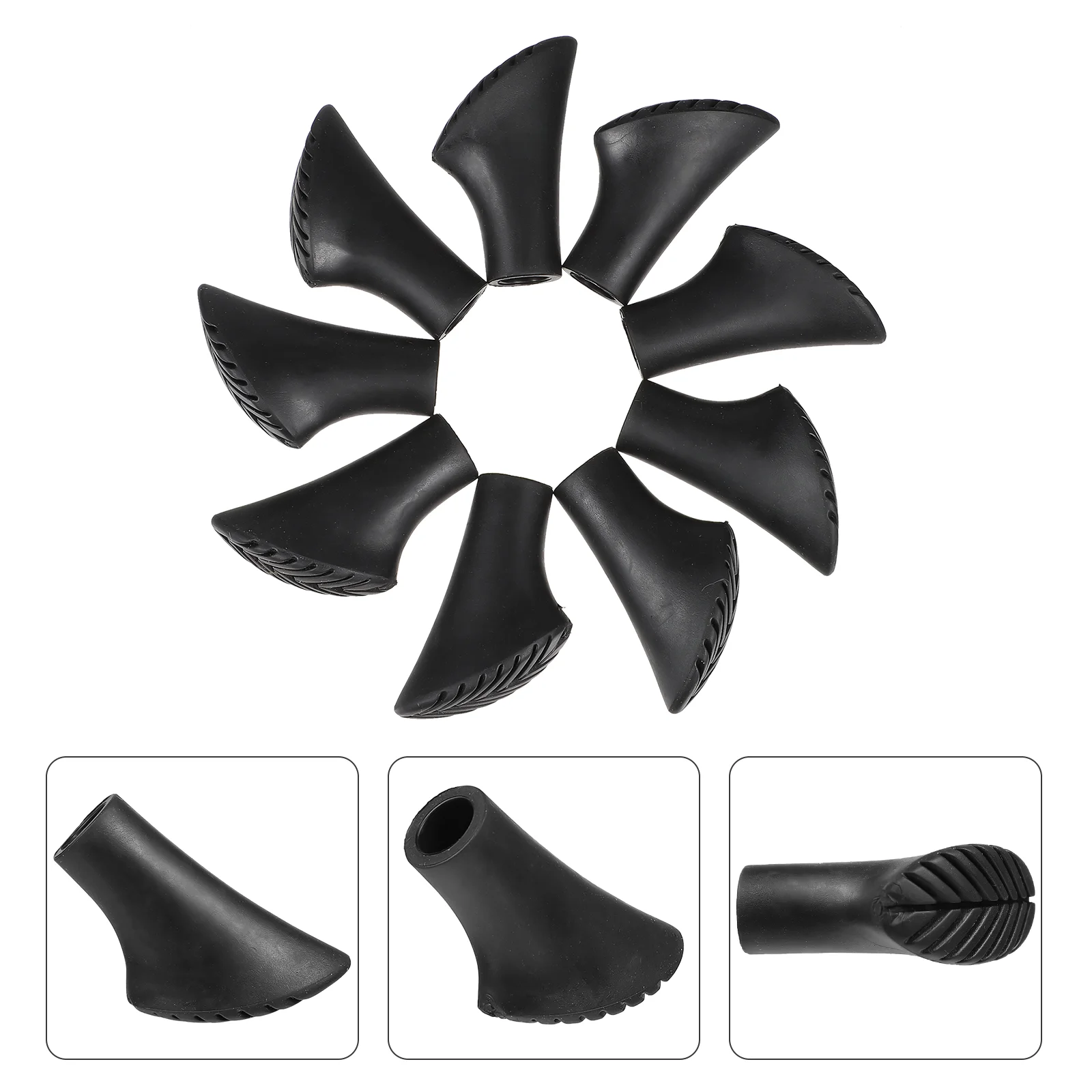 

Walking Pole PVC Tips Trekking Poles Thickened Pole Tip Protectors Trailer Pvc Rubber Feet Elder