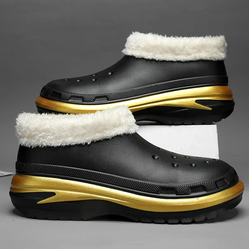 

Winter Slippers For Men Couple Slipper Men's Shoe Plus Velvet Thickening Comfortable Outdoor Hard-wearing Non-slip Popular Model