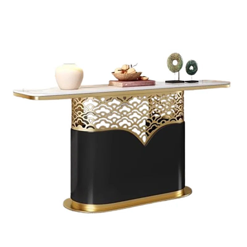 Tavoli Console di Lusso in Stile Nordico, Decorazione Moderna e Creativa, Eleganti Tavoli Console Glamour e Trendy per Ingresso e Soggiorno - immagine 6
