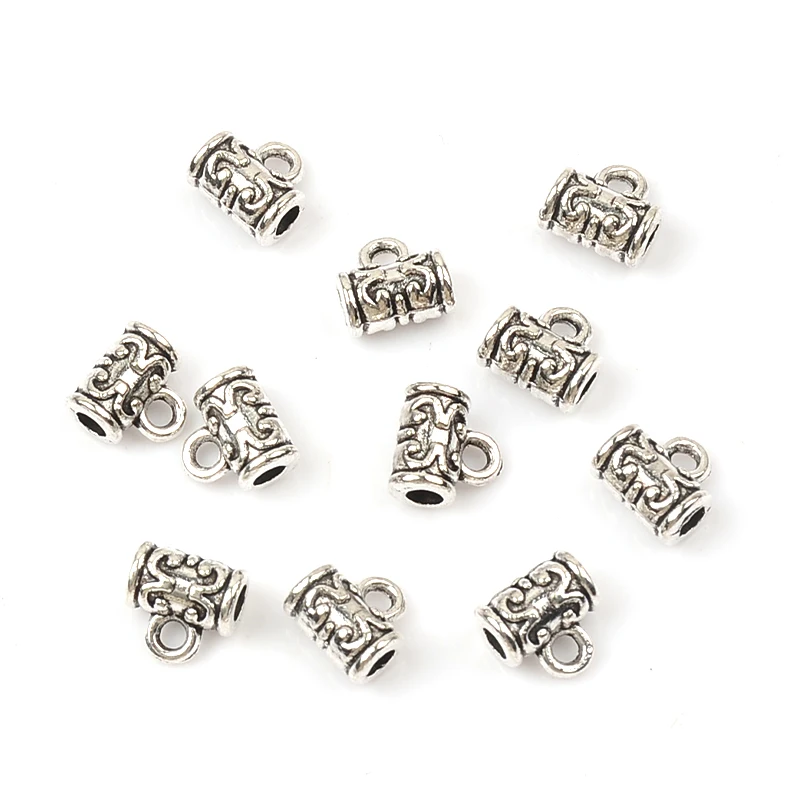 120pcs Tibetan Silver Bow-Knot Spacer Beads Connectors Charms 7x7x9.5mm 