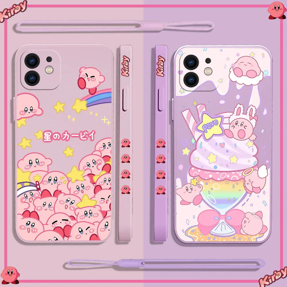 

Hot Game Cute Cartoon Popular K-Kirbys Phone Case For Xiaomi Redmi Note 12 11 11T 10 10S 9 Pro Plus 10C 9A 4G 5G With Hand Strap