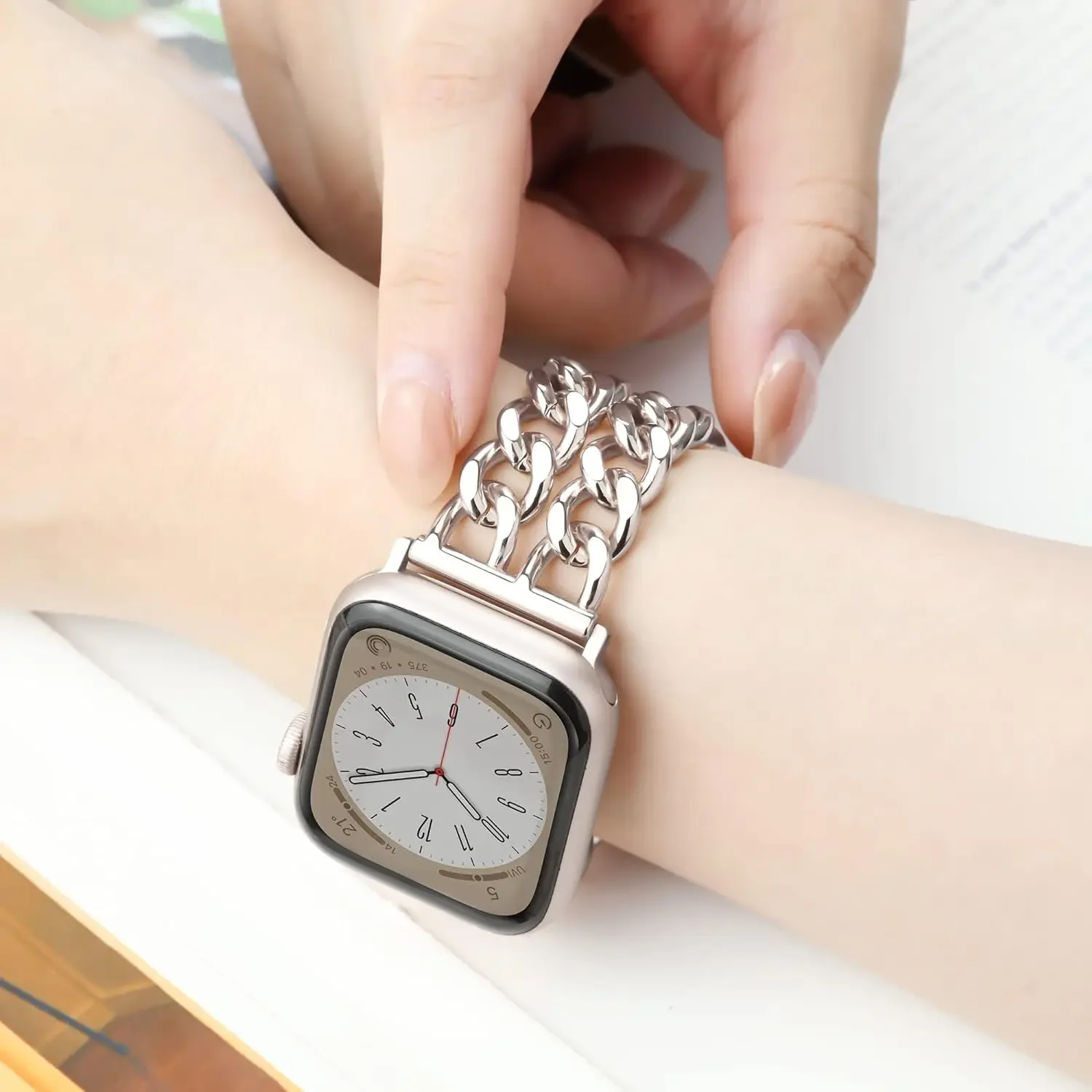 Stainless Steel Metal Chain Apple Watch Strap Bracelet