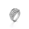 1PC Stainless Steel Mens Nugget Ring Hip Hop Fashion Jewelry Gifts 2