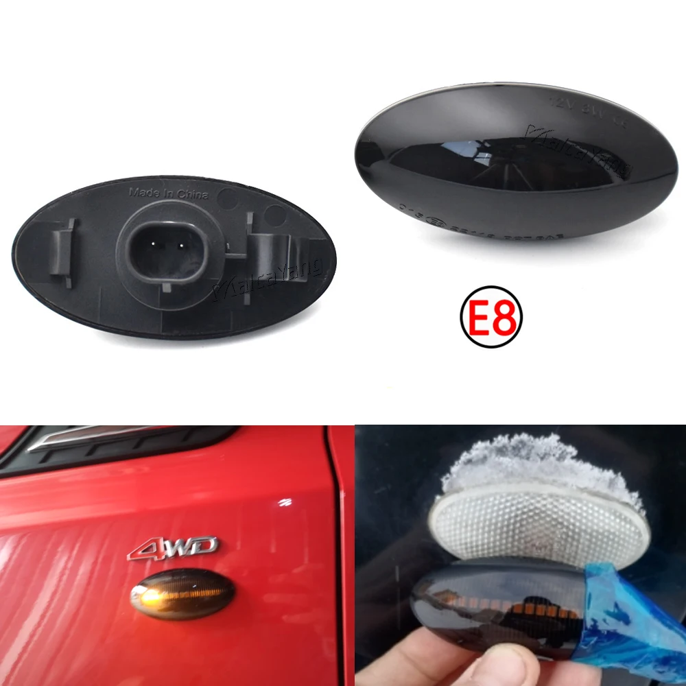 Marqueurs Latéraux LED PolarLander Pour Suzuki - Lentilles Fumées - Lot De 2 - Compatible Swift, Vitara, Jimny...