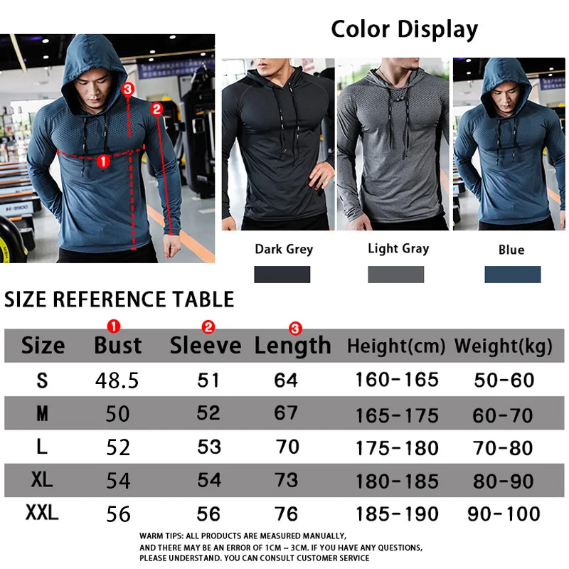 Men's Athletic Fitness Tracksuit Hoodie and Joggers Set