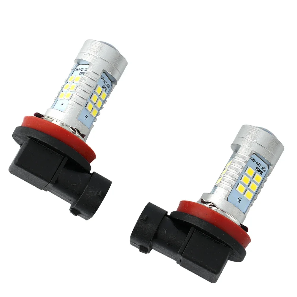 자동차 안개등 전구, 실용적인 트럭 램프 부품 교체, 2000LM 슈퍼 브라이트, 200W 21 LED 칩 2X, 6000K 화이트