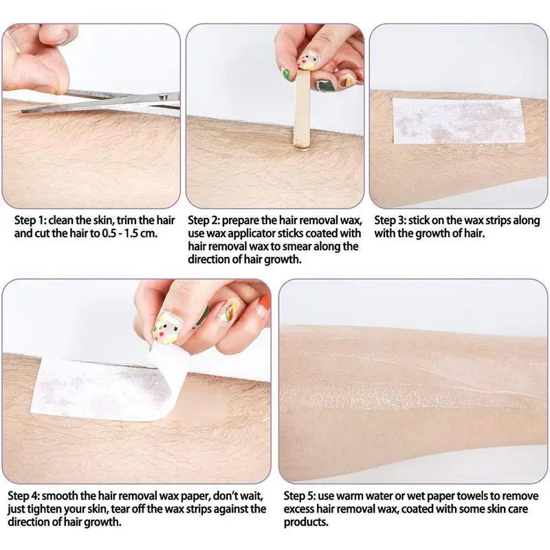 100 Pcs Disposable Beauty Hair Removal Wax Paper Thickened Non-woven Hair Removal Beauty Supply Hair Special Wax Removal A7T3 3